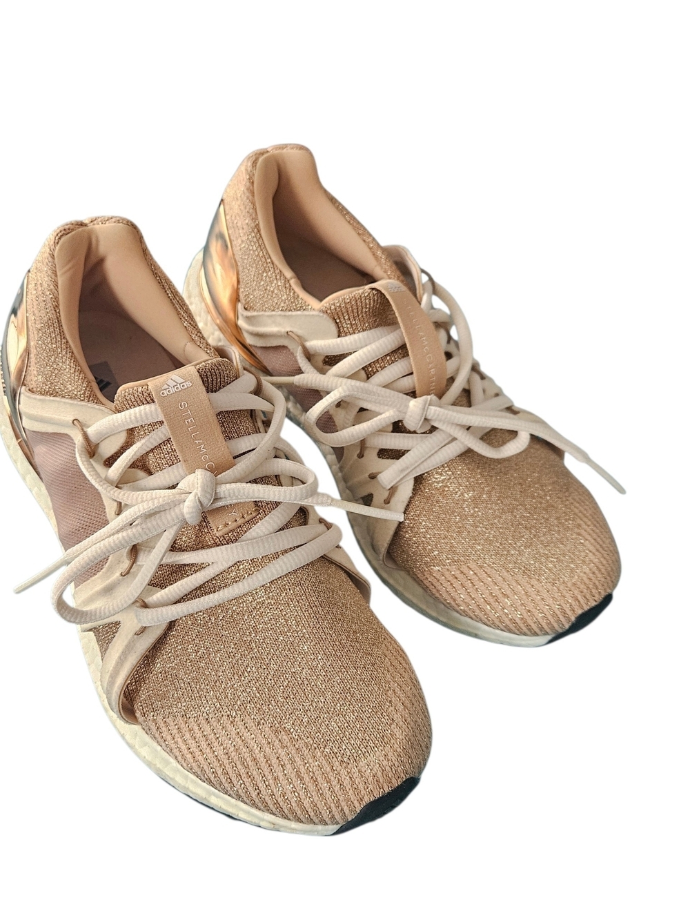 Adidas by Stella McCartney Ultra Boost Gold Knit Running Sneakers Size 5 Y